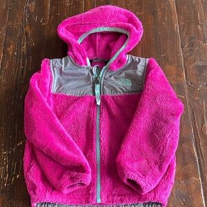 The North Face Kids' Fuchsia and Gray Fleece Hoodie